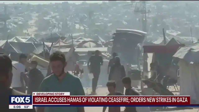 'Video thumbnail for Israel launches airstrikes in Gaza after ceasefire breach'