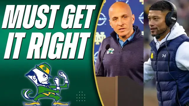 Video thumbnail for Notre Dame Fighting Irish - A to Z Sports : notre dame football's huge offseason checklist: marcus freeman's future, acc