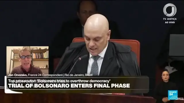 'Video thumbnail for Brazil's top prosecutor says Bolsonaro tried to overthrow democracy'
