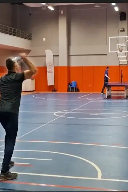 'Video thumbnail for Longest table tennis serve - 16.7 metres by Osman Gurcu'
