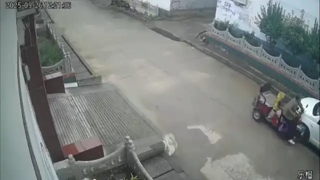 Video thumbnail for Elderly Woman’s Wild E-Bike Crash Caught on Camera