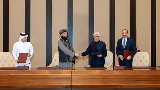 'Video thumbnail for Afghanistan and Pakistan agree to ceasefire after Doha talks'