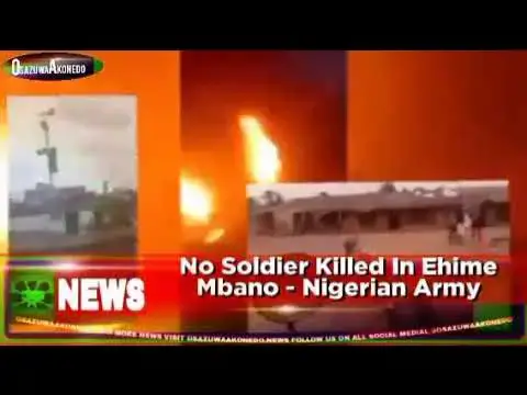 Video thumbnail for No Soldier Killed In Ehime Mbano - Nigerian Army