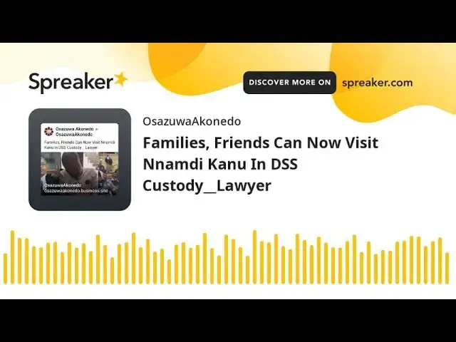 Video thumbnail for Families, Friends Can Now Visit Nnamdi Kanu In DSS Custody__Lawyer