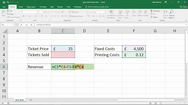 'Video thumbnail for Use Goal Seek to Calculate Break Even Analysis in Excel'