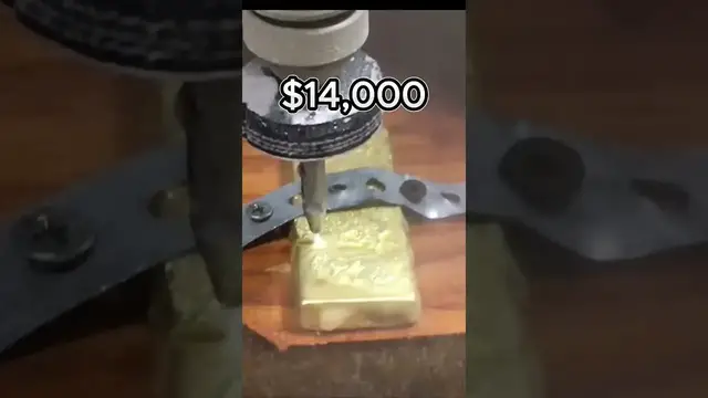 Video thumbnail for Cutting a $14,000 Gold Bar in Half - Epic Fail!