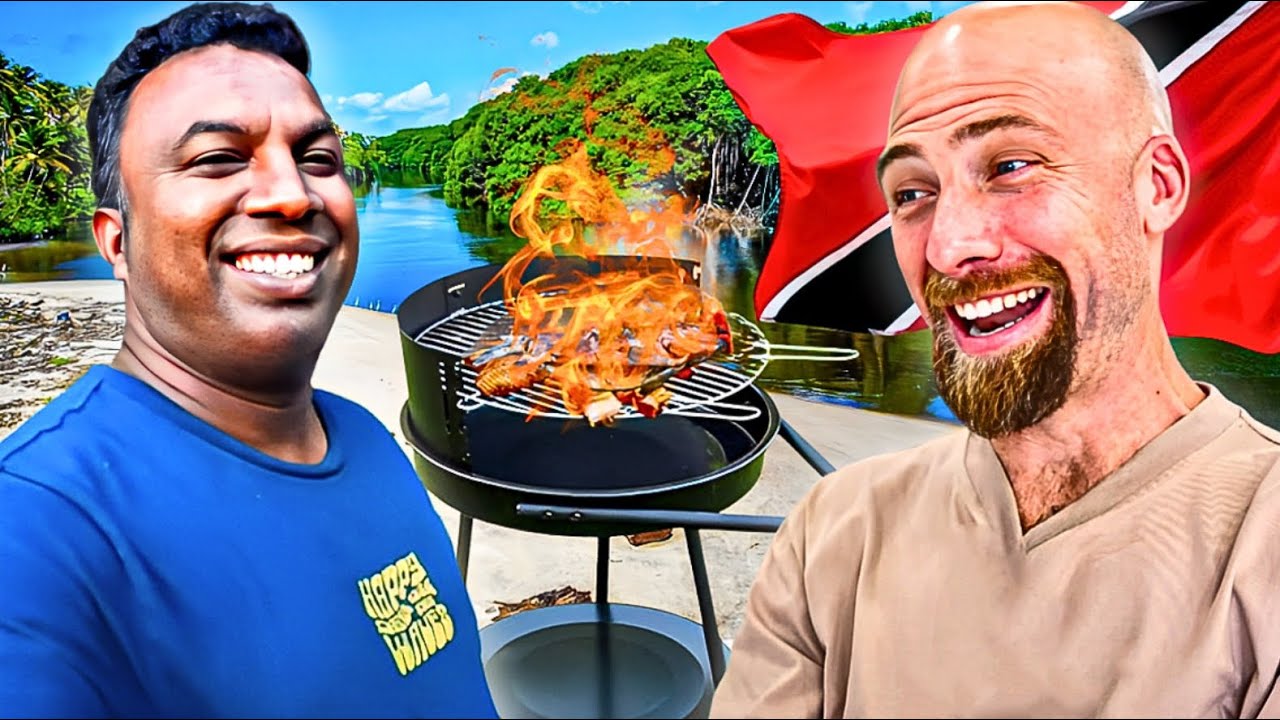 Video thumbnail for Trini Food Feast!! Liming By The River In Trinidad And Tobago!!