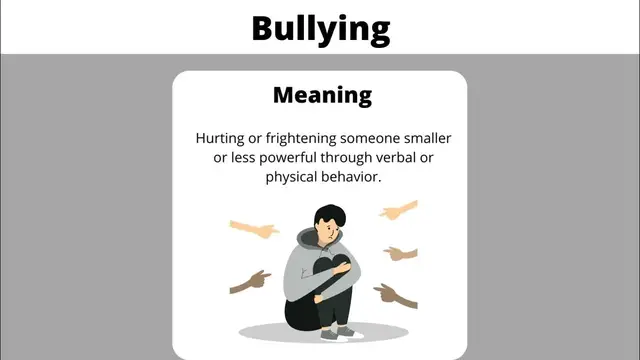 Video thumbnail for Bullying Meaning || Example in a sentence || Vocabulary Cards