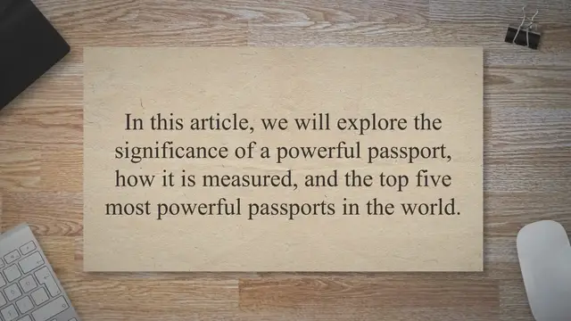 'Video thumbnail for The Passport Powerhouse: A Comprehensive Guide to the World's Most Powerful Passports'