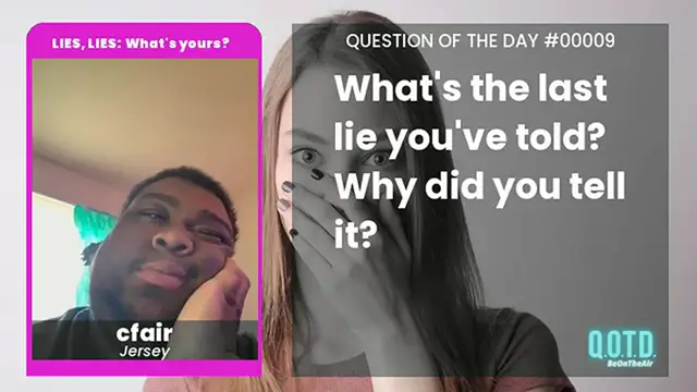 Video thumbnail for cfair told a white lie about watching a show. Perfectly harmless!