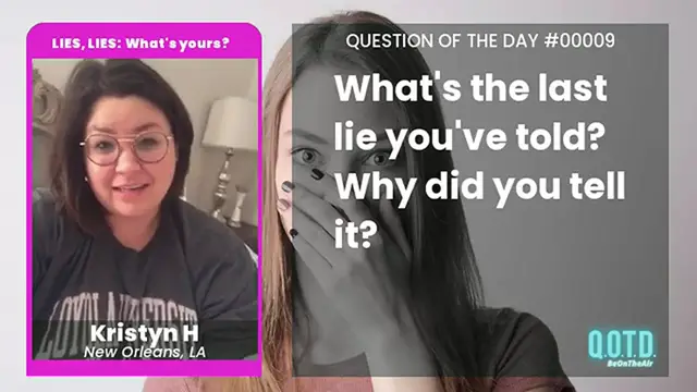 Video thumbnail for Kristyn lied about where she met her boyfriend. Whatever makes a good story!