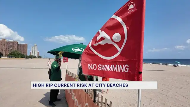 Video thumbnail for High rip current risk declared at Brooklyn beaches