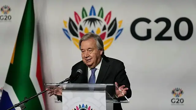 Video thumbnail for UN chief António Guterres calls on G20 leaders to tackle trade inequalities