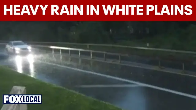 Video thumbnail for Heavy rain begins falling in Westchester County as storms move in