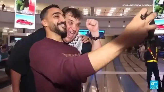 'Video thumbnail for South Africa to probe mystery of a plane that arrived with more than 150 Palestinians from Gaza'