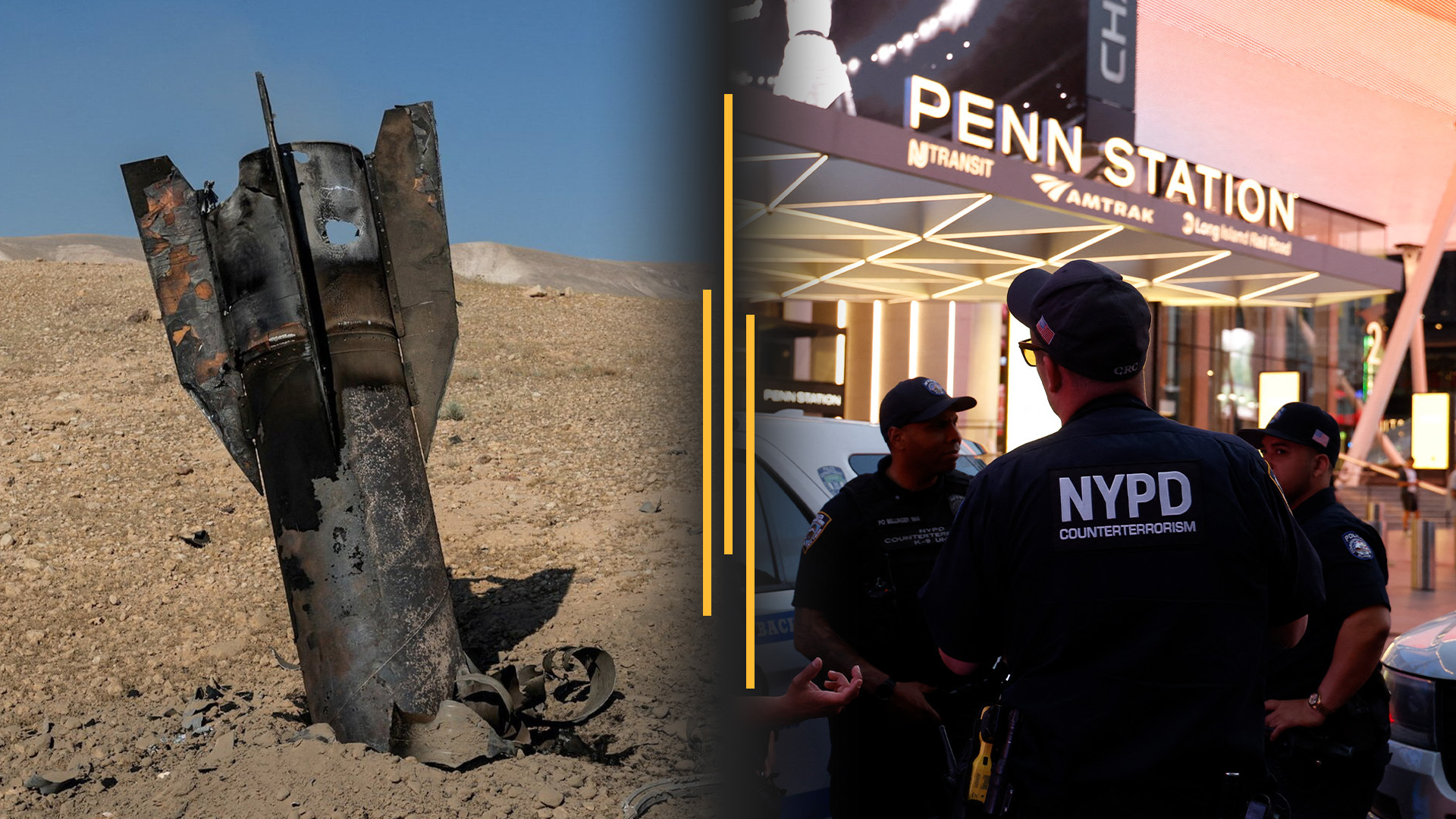 Video thumbnail for Missiles fly on Day 100 of war in Iran; Penn Station stabbing injures six