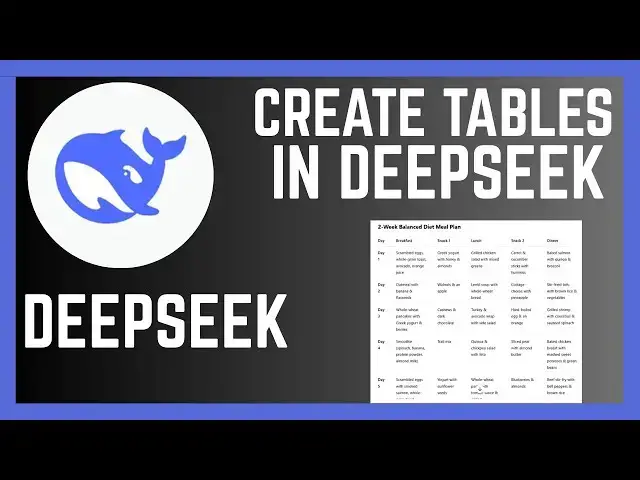 'Video thumbnail for How To Covert DeepSeek Chats To Tables | Create Tables'