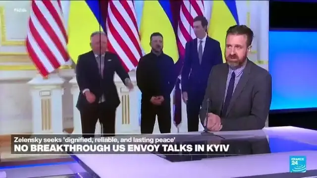 Video thumbnail for Signs of progress after US envoys Witkoff and Kushner hold talks in Ukraine?