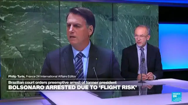 Video thumbnail for Brazilian court orders preemptive arrest of former president Jair Bolsonaro
