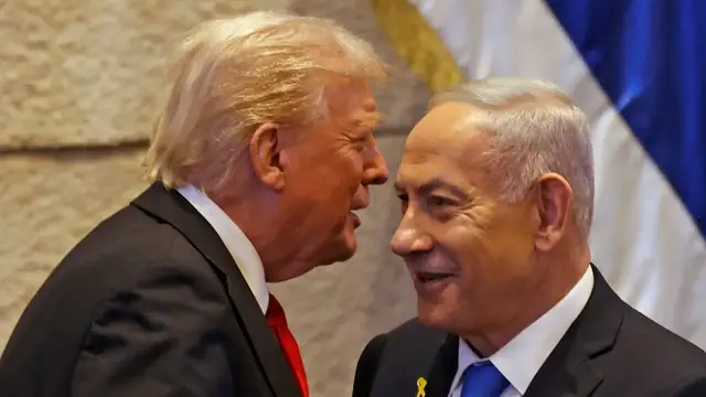 Video thumbnail for Trump backs Netanyahu as Israel votes, but ties strained
