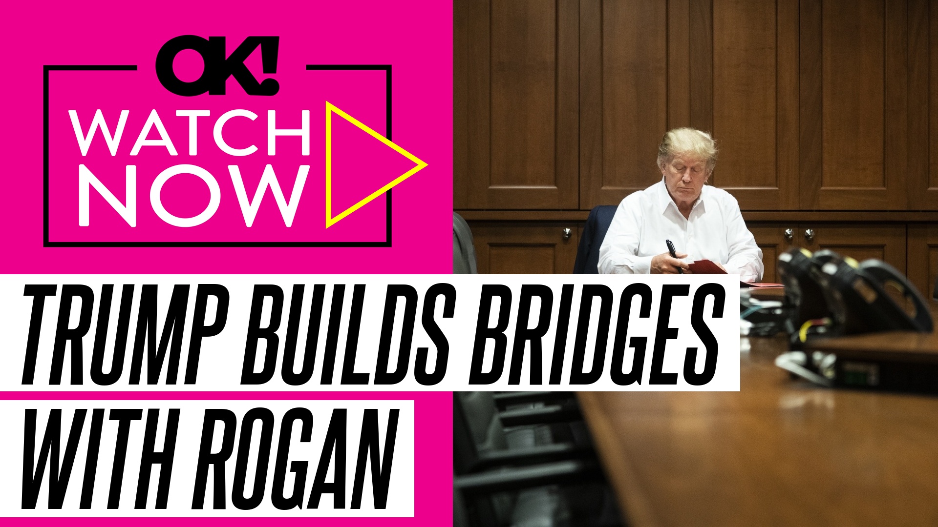 Video thumbnail for Donald Trump Has Been 'Working Aggressively' to 'Build Bridges' With Joe Rogan Amid Feud 