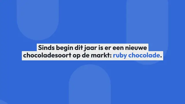 Video thumbnail for Alles over ruby chocolade