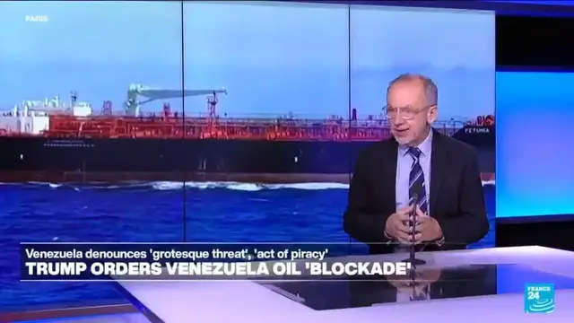 Video thumbnail for Trump orders 'blockade' of sanctioned oil tankers leaving, entering Venezuela