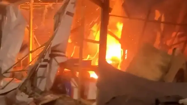 'Video thumbnail for Israeli attack on media camp kills two journalists in Gaza'