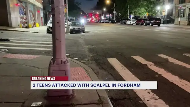 Video thumbnail for Two teens attacked with a scalpel in Fordham