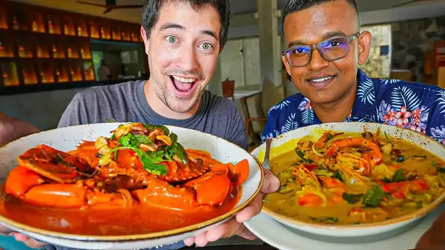 'Video thumbnail for Sri Lanka's #1 Crab Curry  Market to Table Seafood FEAST in Bentota!'