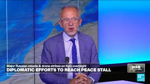 'Video thumbnail for Ukraine peace efforts on the EU Agenda while Russia's 'massive strike' kills 1, injures 29'