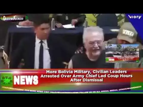 Video thumbnail for More Bolivia Military, Civilian Leaders Arrested Over Army Chief Led Coup Hours After Dismissal