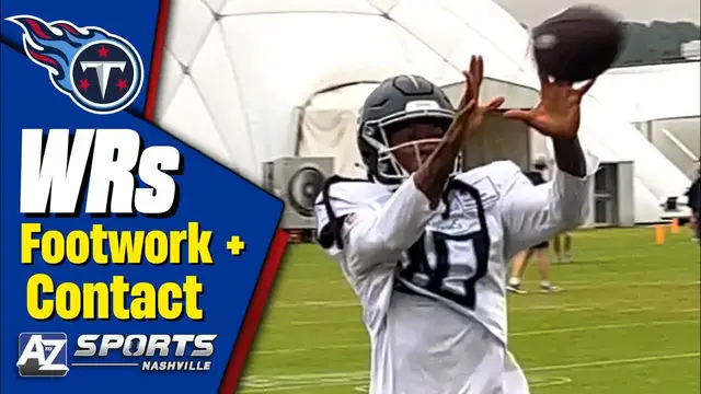 Video thumbnail for DeAndre Hopkins, Titans WRs fight through contact in the rain