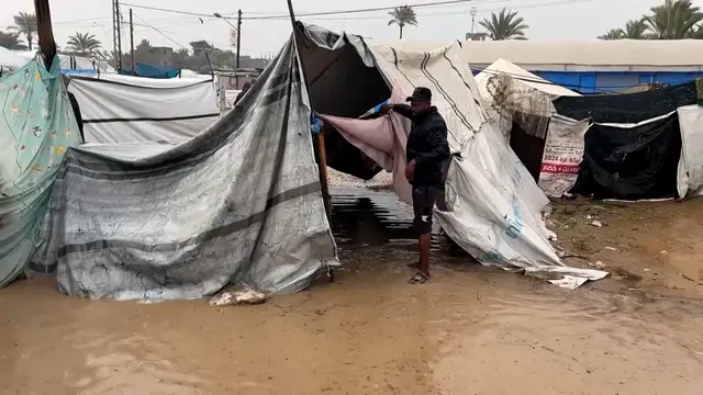 Video thumbnail for Winter storm brings flooding misery to Gaza