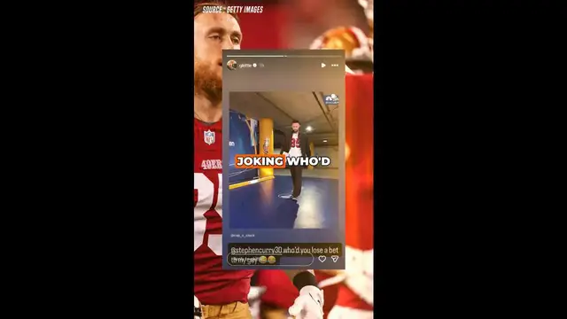 Video thumbnail for George Kittle Clowns Steph Curry for Wearing a 49ers Jersey