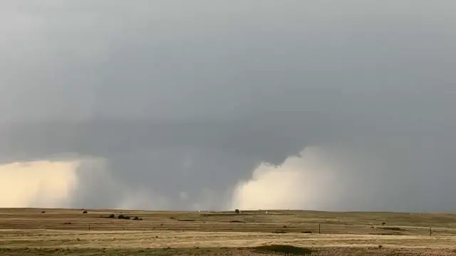 Video thumbnail for US: Tornado With A Land Spout Captured South of Slapout, OK.
