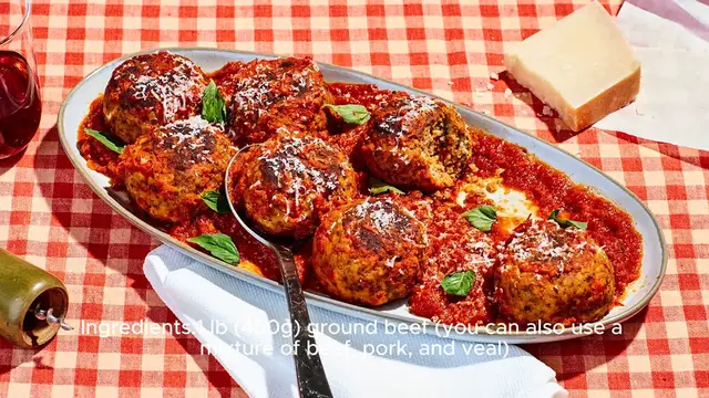 Video thumbnail for easy meatball recipe