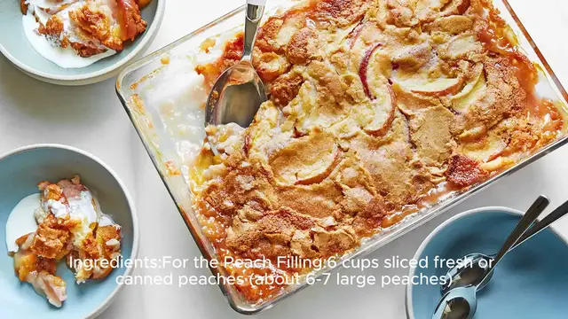 Video thumbnail for Easy Peach Cobbler Recipe