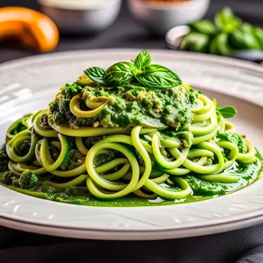 Video thumbnail for Zucchini Noodles with Pesto Sauce