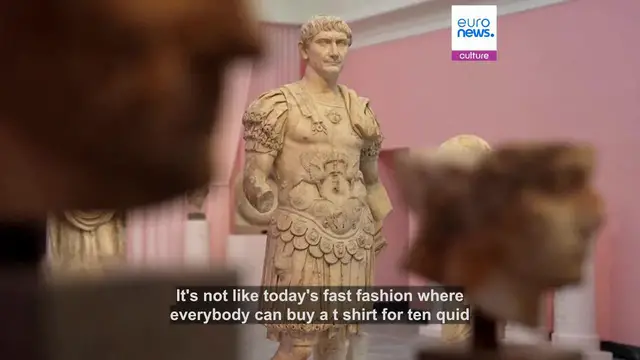 Video thumbnail for Pink, perfume and power: Inside Copenhagen's new exhibition on ancient Roman fashion