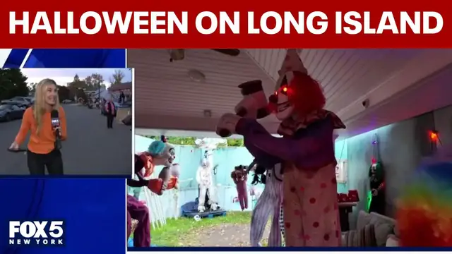 Video thumbnail for Houses decked out for Halloween on Long Island