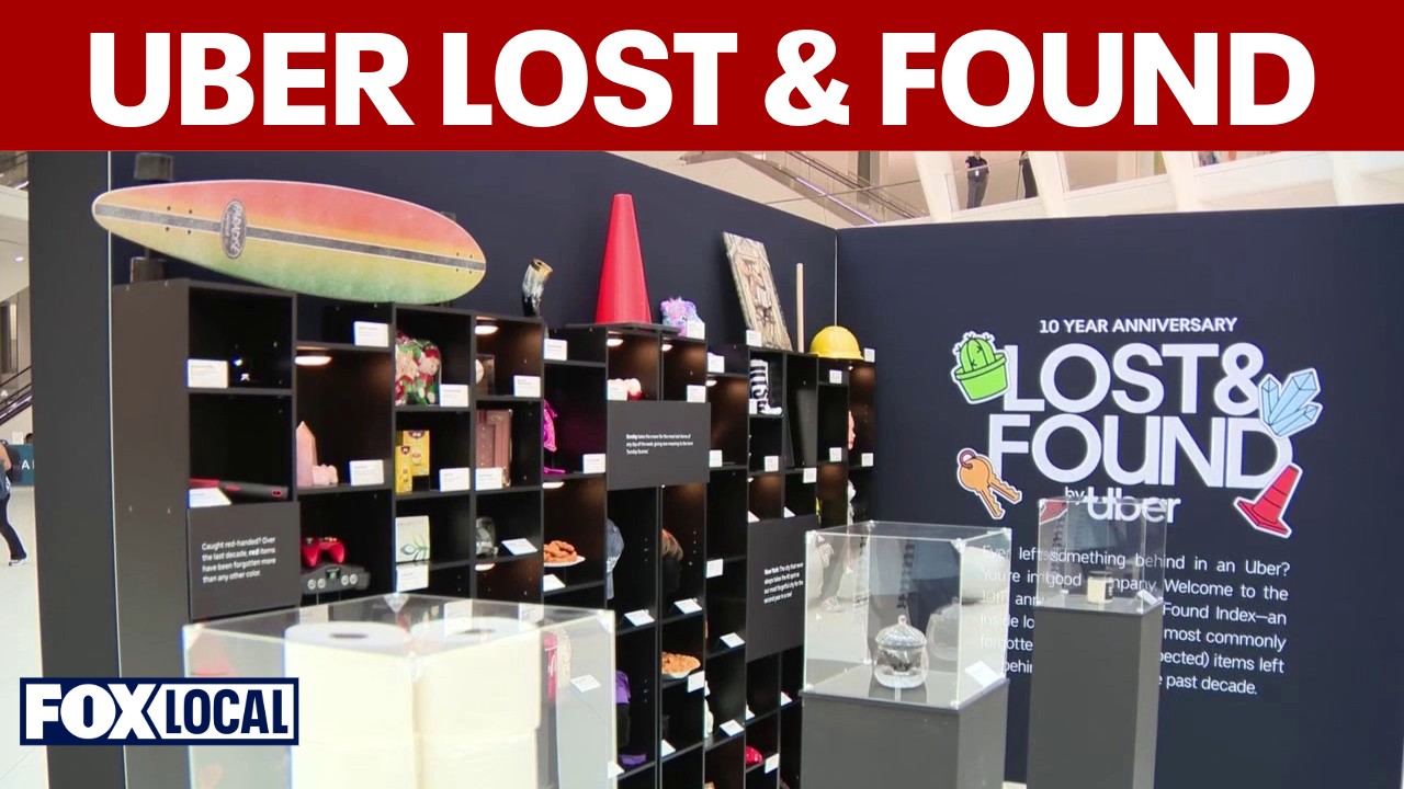 Video thumbnail for Uber opens lost and found exhibit in Lower Manhattan