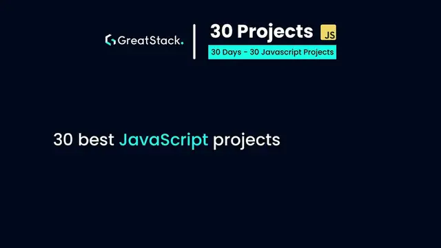 Video thumbnail for 30 JavaScript Projects For Beginners _ 30 Days JavaScript Projects For Practice