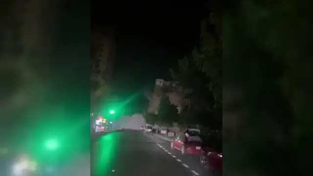Video thumbnail for Lebanon: War-Damaged Building Falls in Beirut.
