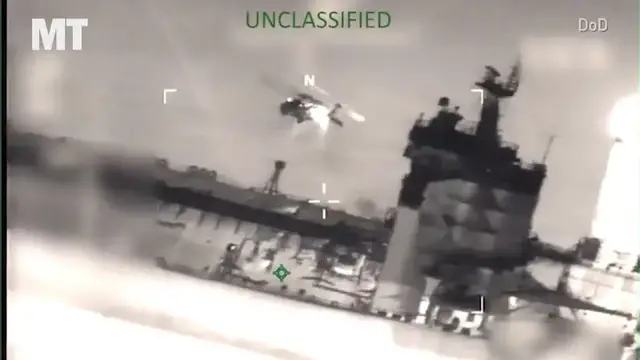 Video thumbnail for Watch US troops seize oil tanker in pre-dawn raid