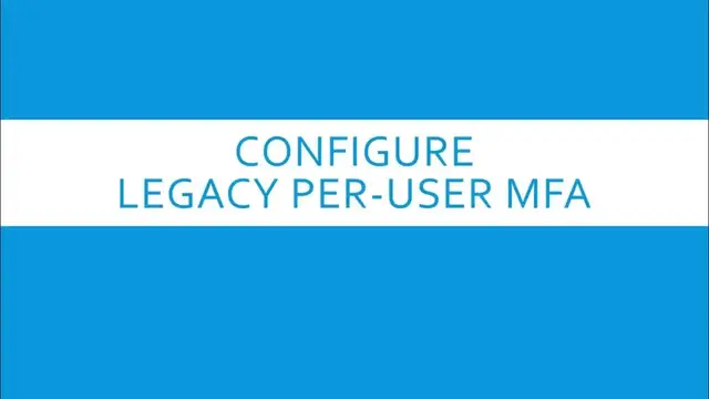 Video thumbnail for How to enable MFA for M365 users