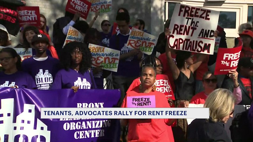 Video thumbnail for Bronx tenants rally for rent freeze ahead of Rent Guidelines Board hearing