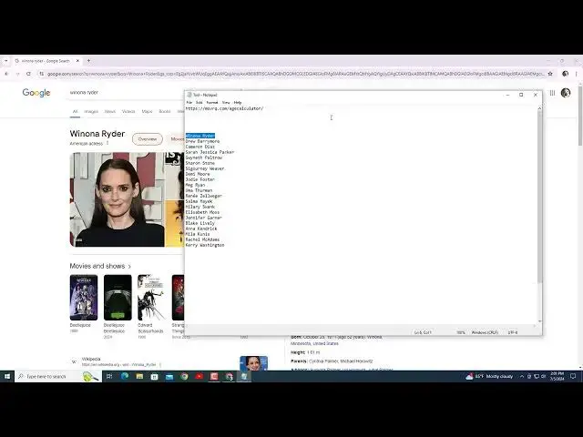 Video thumbnail for Winona Ryder Age Calculator https://movrq.com/agecalculator/