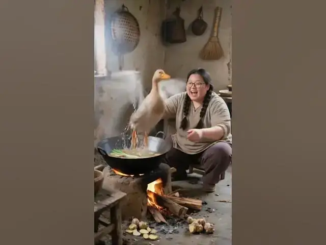 Video thumbnail for AI Animation: Woman vs. Goose | Haha | #haha #shorts