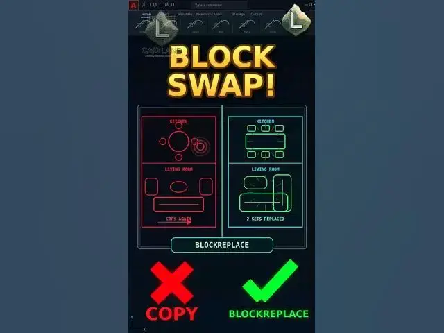 Video thumbnail for Replace Every AutoCAD Block at Once!